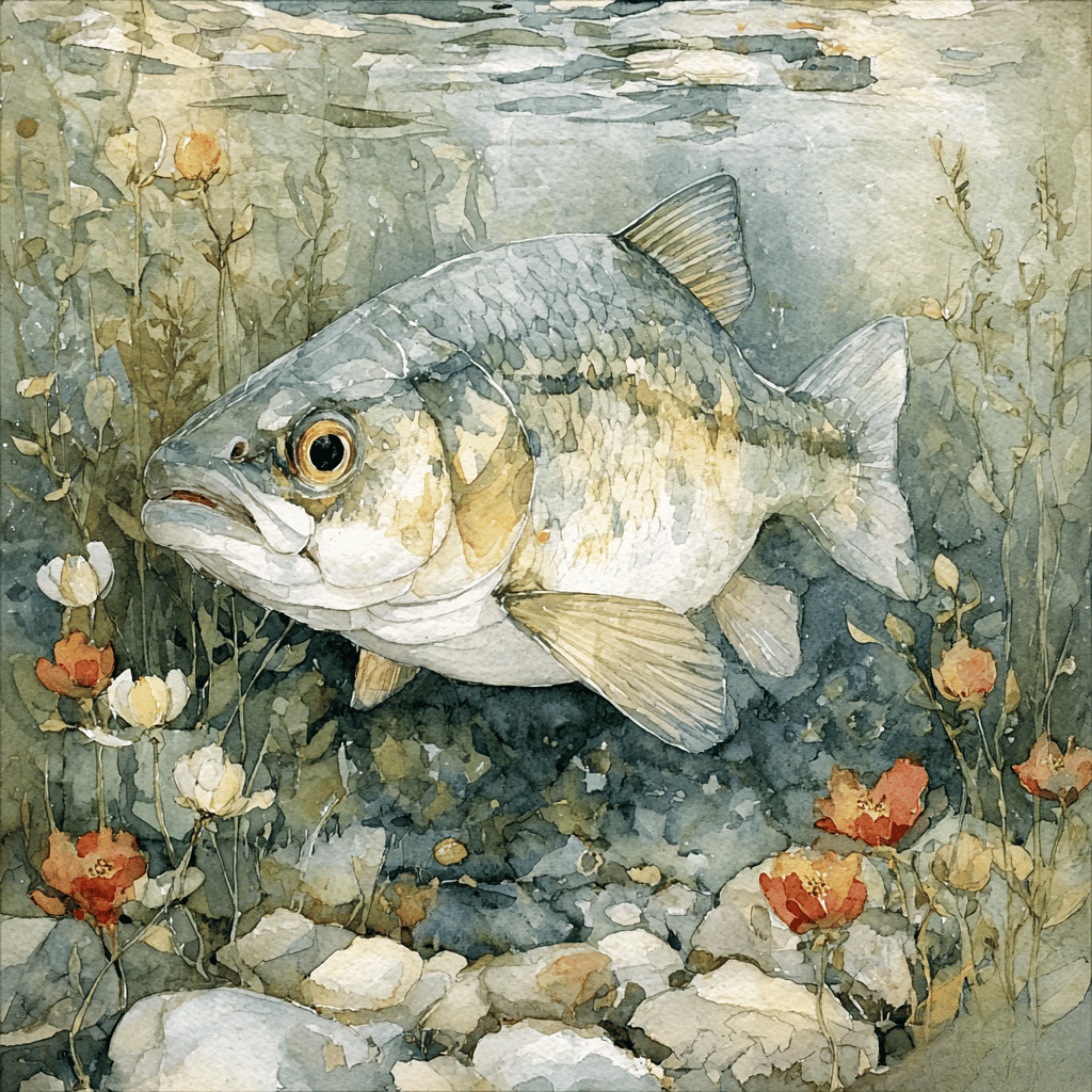 Watercolor Fish Clipart Bundle – DIY Wall Art & Sublimation PNGs