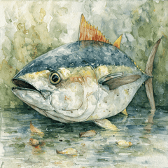 Watercolor Fish Clipart Bundle – DIY Wall Art & Sublimation PNGs
