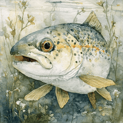 Watercolor Fish Clipart Bundle – DIY Wall Art & Sublimation PNGs