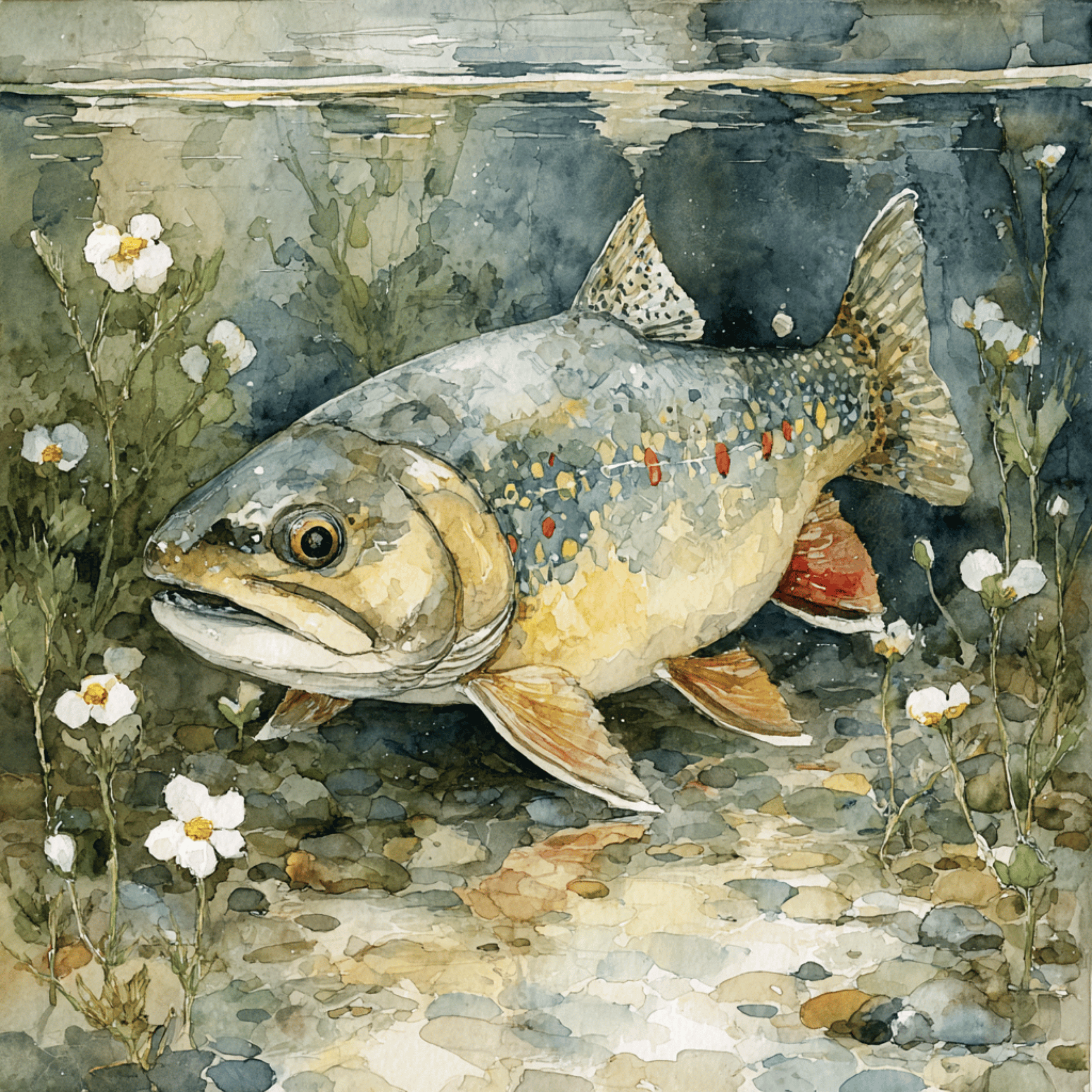 Watercolor Fish Clipart Bundle – DIY Wall Art & Sublimation PNGs