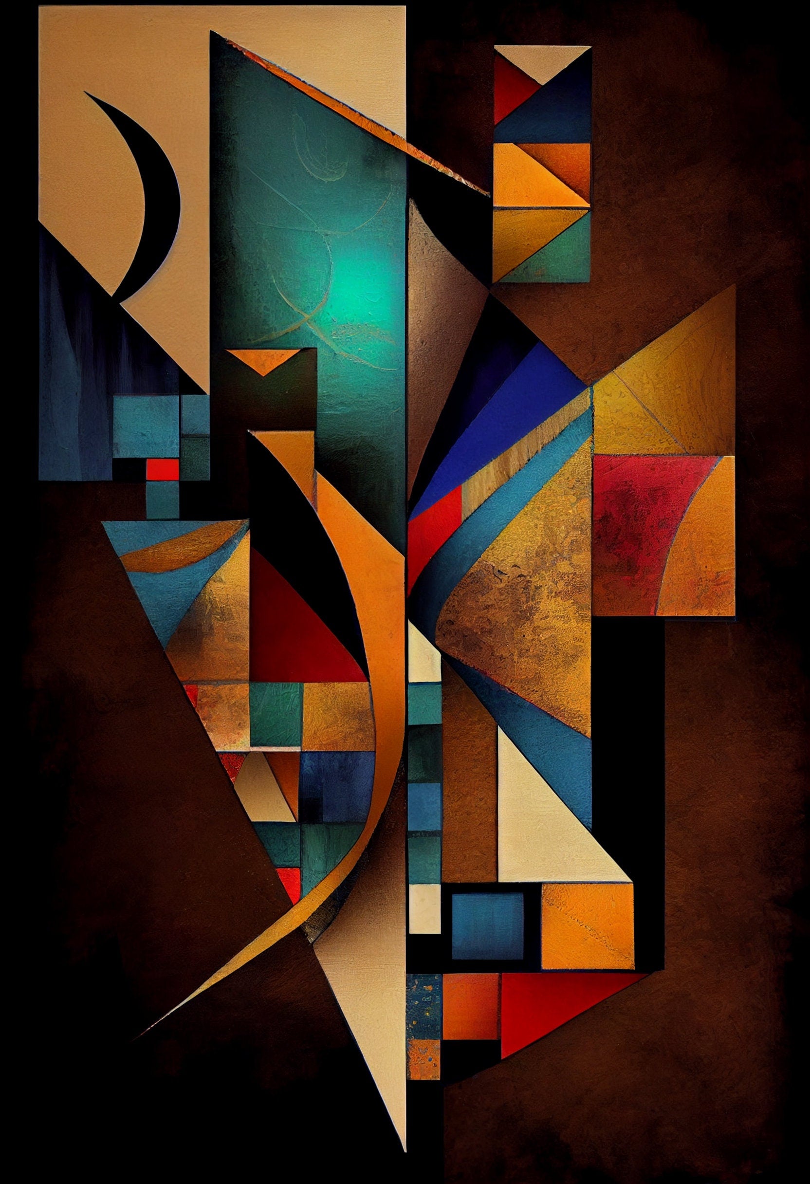 Abstract Art Digital Download Triptych Bold Primary Colours