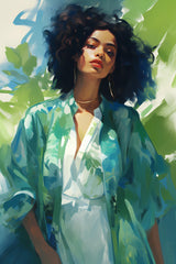 Digital Download Contemporary Artwork Black Female Woman Poster