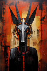 Digital Download Egyptian Gods Triptych Nefertiti, Anubis, Khnum Modern Contemporary Expressionism Wall Art