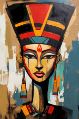 Digital Download Egyptian Gods Triptych Nefertiti, Anubis, Khnum Modern Contemporary Expressionism Wall Art