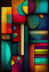 Abstract Art Digital Download Triptych Bold Primary Colours