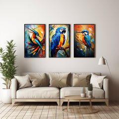 Digital Download Abstract Art Birds Macaw Bird of Paradise Kingfisher