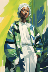 Digital Download Contemporary Artwork Black Female Woman Poster