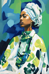 Digital Download Contemporary Artwork Black Female Woman Poster