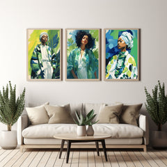 Digital Download Contemporary Artwork Black Female Woman Poster