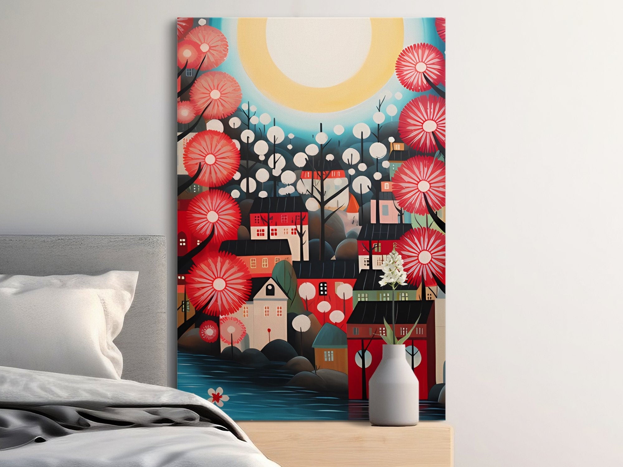 Digital Download Printable Art Scandinavian Folk Art 304 Wall Artwork Affordable Artwork Wall Decor Modern Art Contemporary Artwork