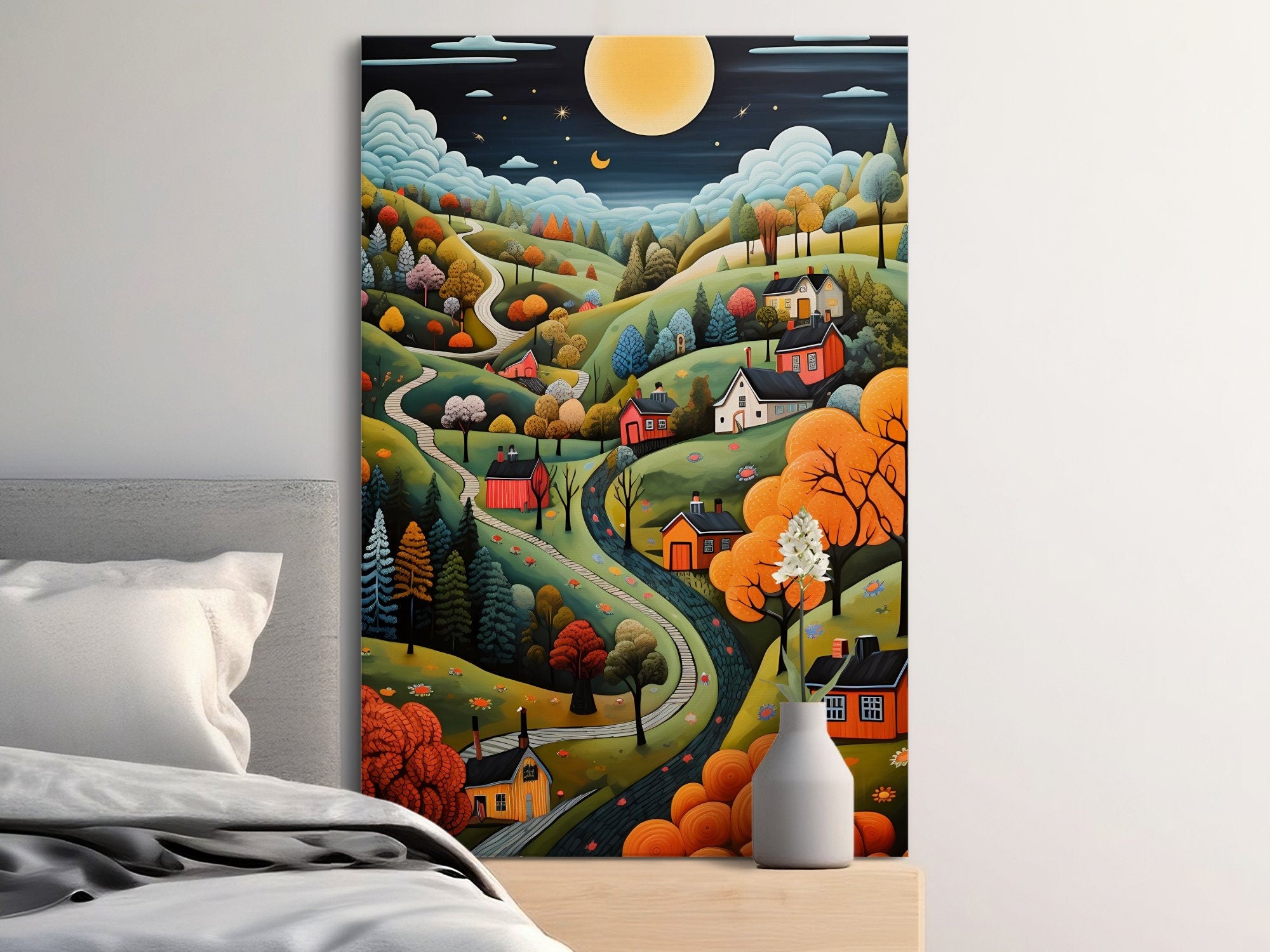 Digital Download Printable Art Scandinavian Folk Art 298 Wall Artwork Affordable Artwork Wall Decor Modern Art Contemporary Artwork