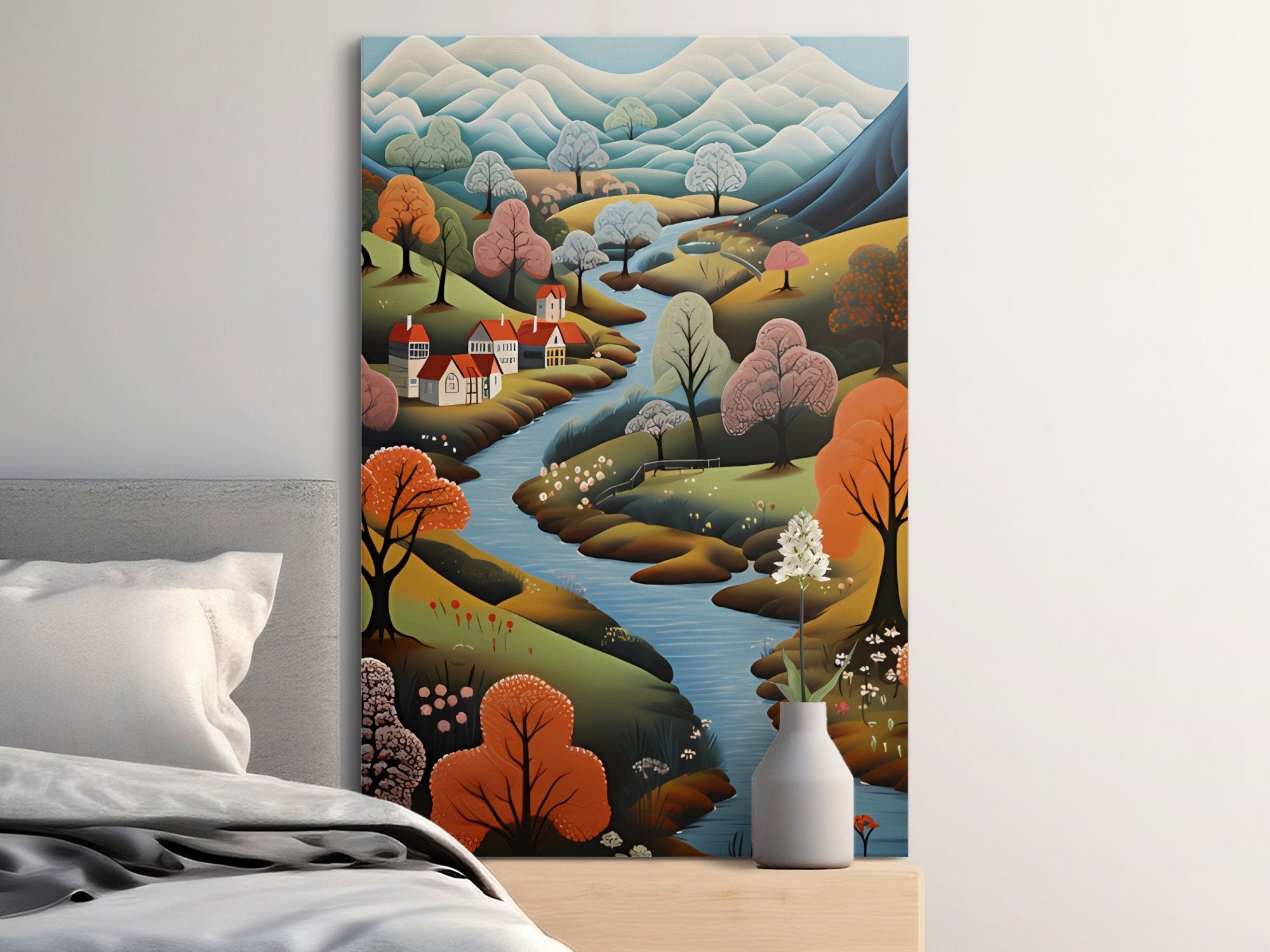 Digital Download Printable Art Scandinavian Folk Art 306 Wall Artwork Affordable Artwork Wall Decor Modern Art Contemporary Artwork