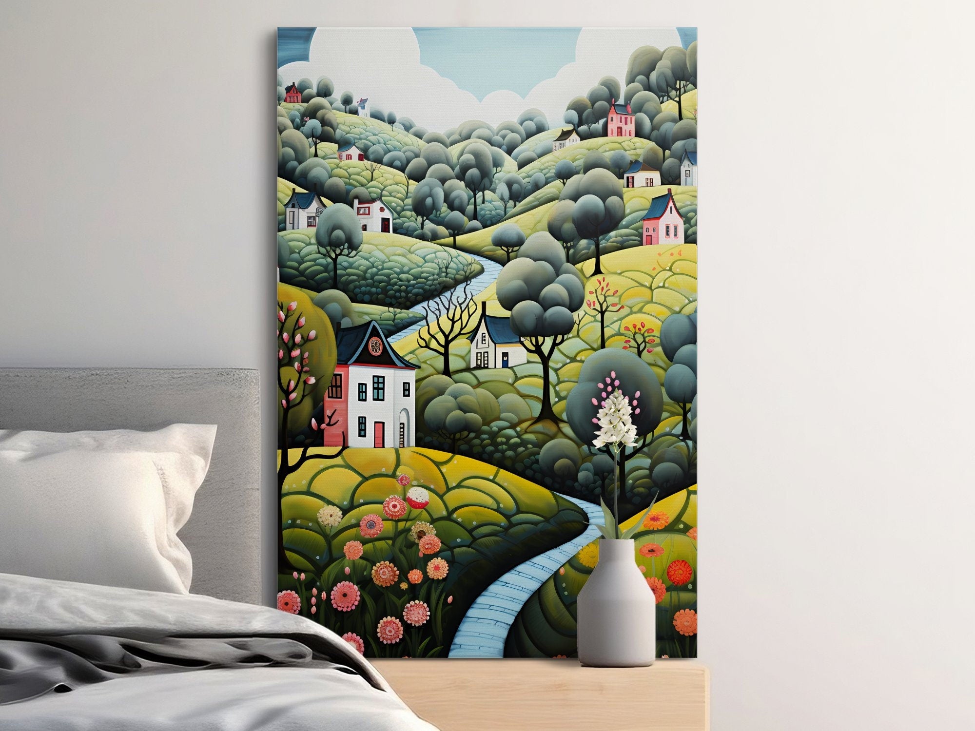 Digital Download Printable Art Scandinavian Folk Art 294 Wall Artwork Affordable Artwork Wall Decor Modern Art Contemporary Artwork