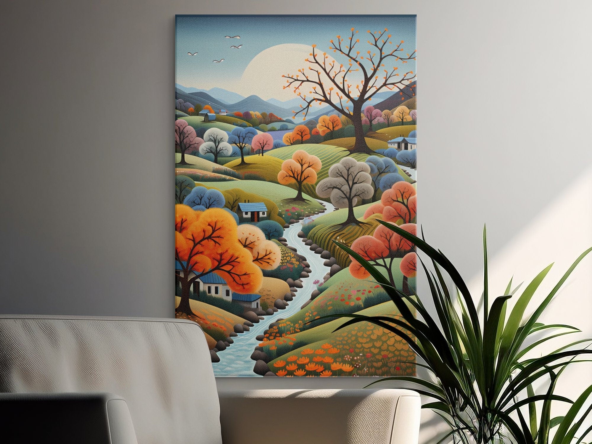 Digital Download Printable Art Scandinavian Folk Art 284 Wall Artwork Affordable Artwork Wall Decor Modern Art Contemporary Artwork