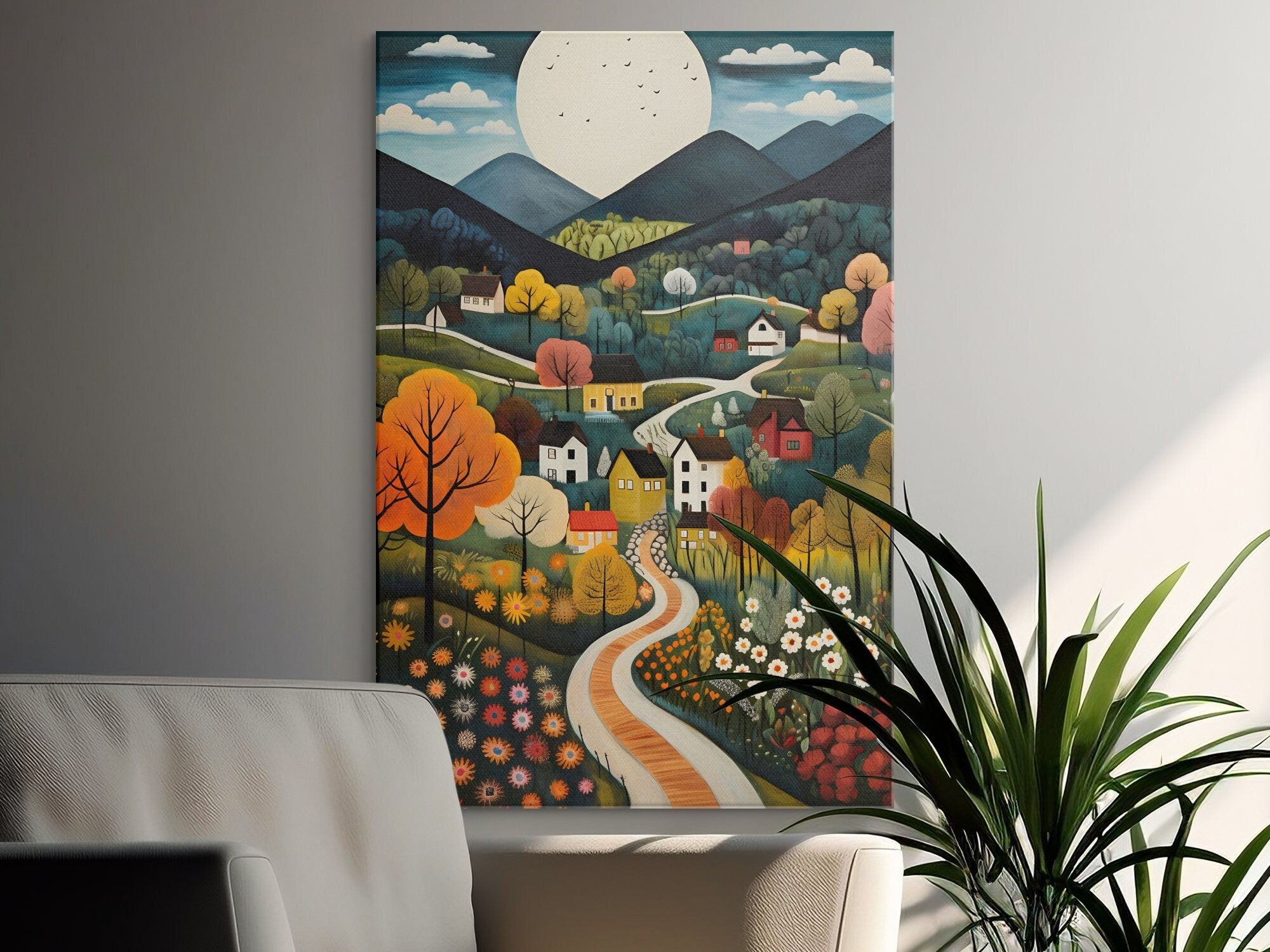Digital Download Printable Art Scandinavian Folk Art 288 Wall Artwork Affordable Artwork Wall Decor Modern Art Contemporary Artwork