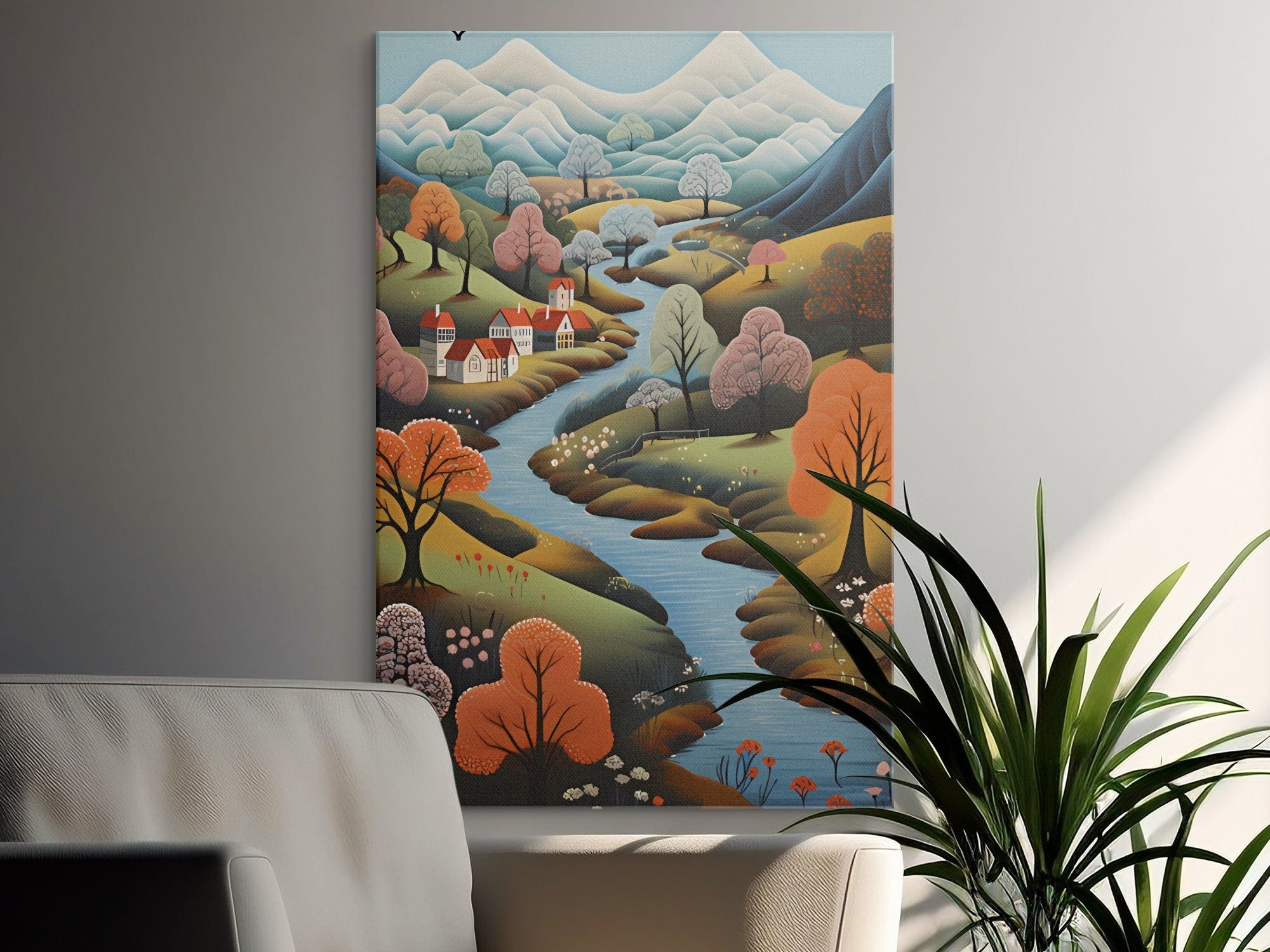 Digital Download Printable Art Scandinavian Folk Art 306 Wall Artwork Affordable Artwork Wall Decor Modern Art Contemporary Artwork