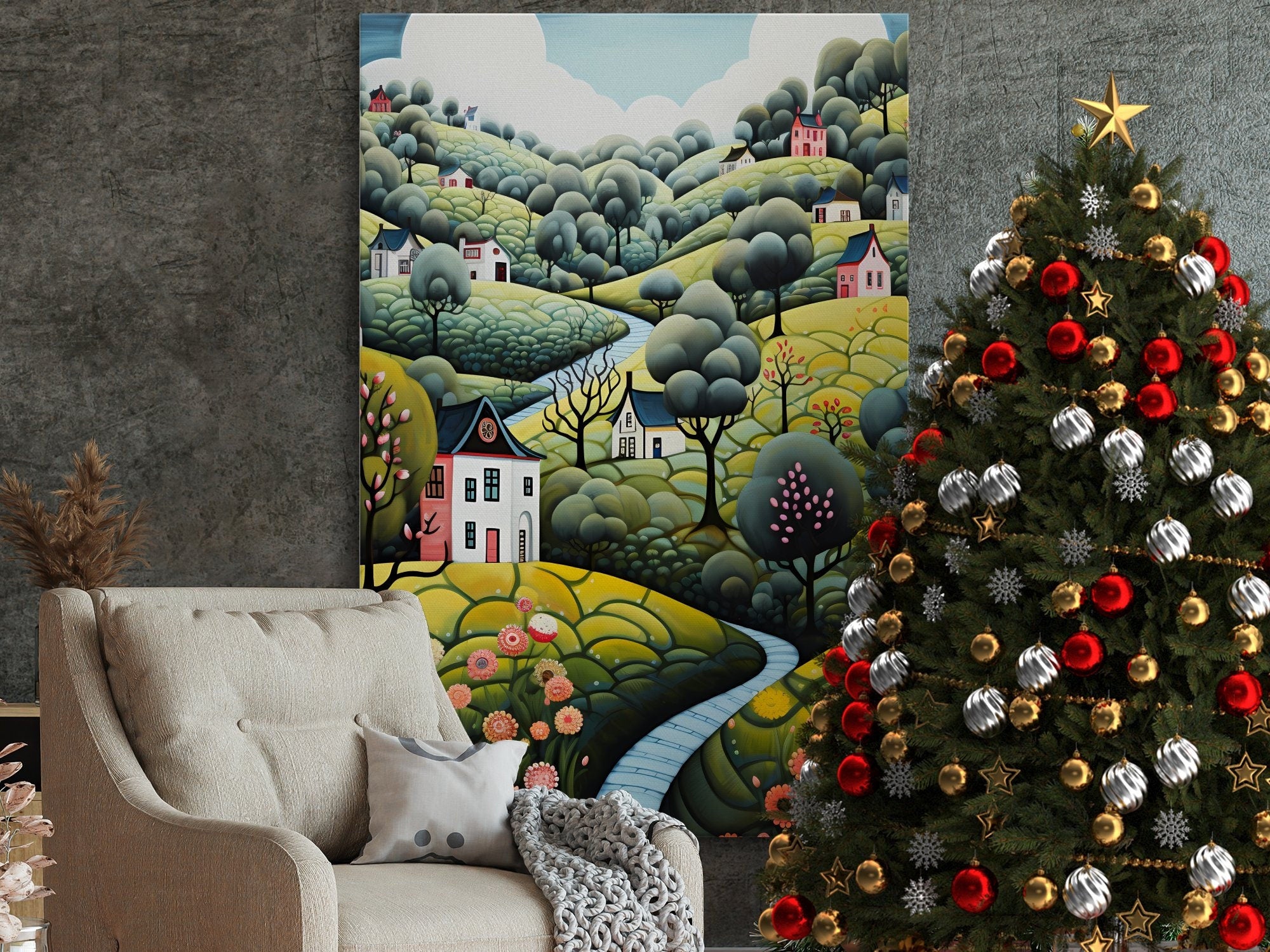 Digital Download Printable Art Scandinavian Folk Art 297 Wall Artwork Affordable Artwork Wall Decor Modern Art Contemporary Artwork