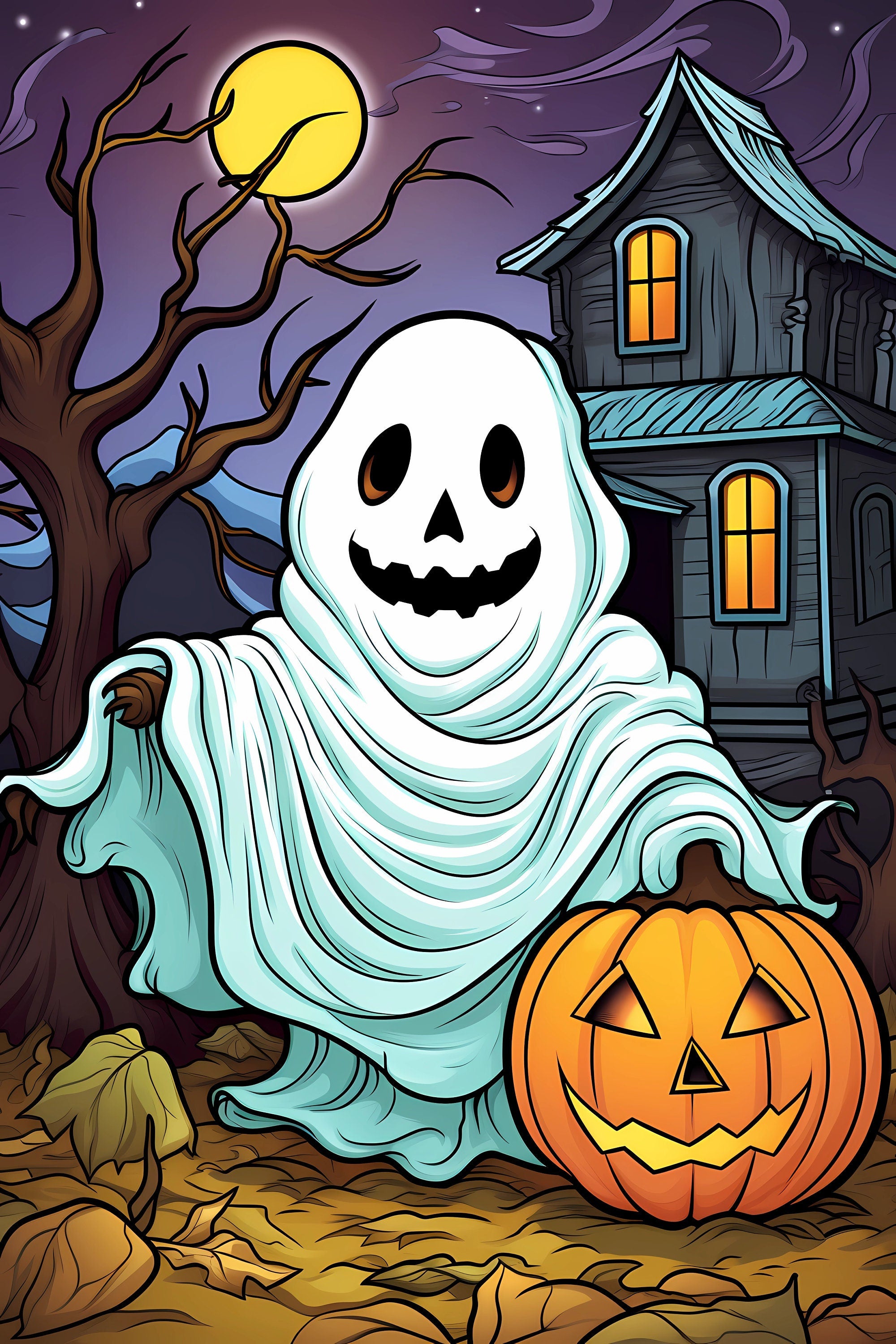 Halloween Ghost Children Digital Download Instant Printable Affordable Wall Art Home Decor 1507758