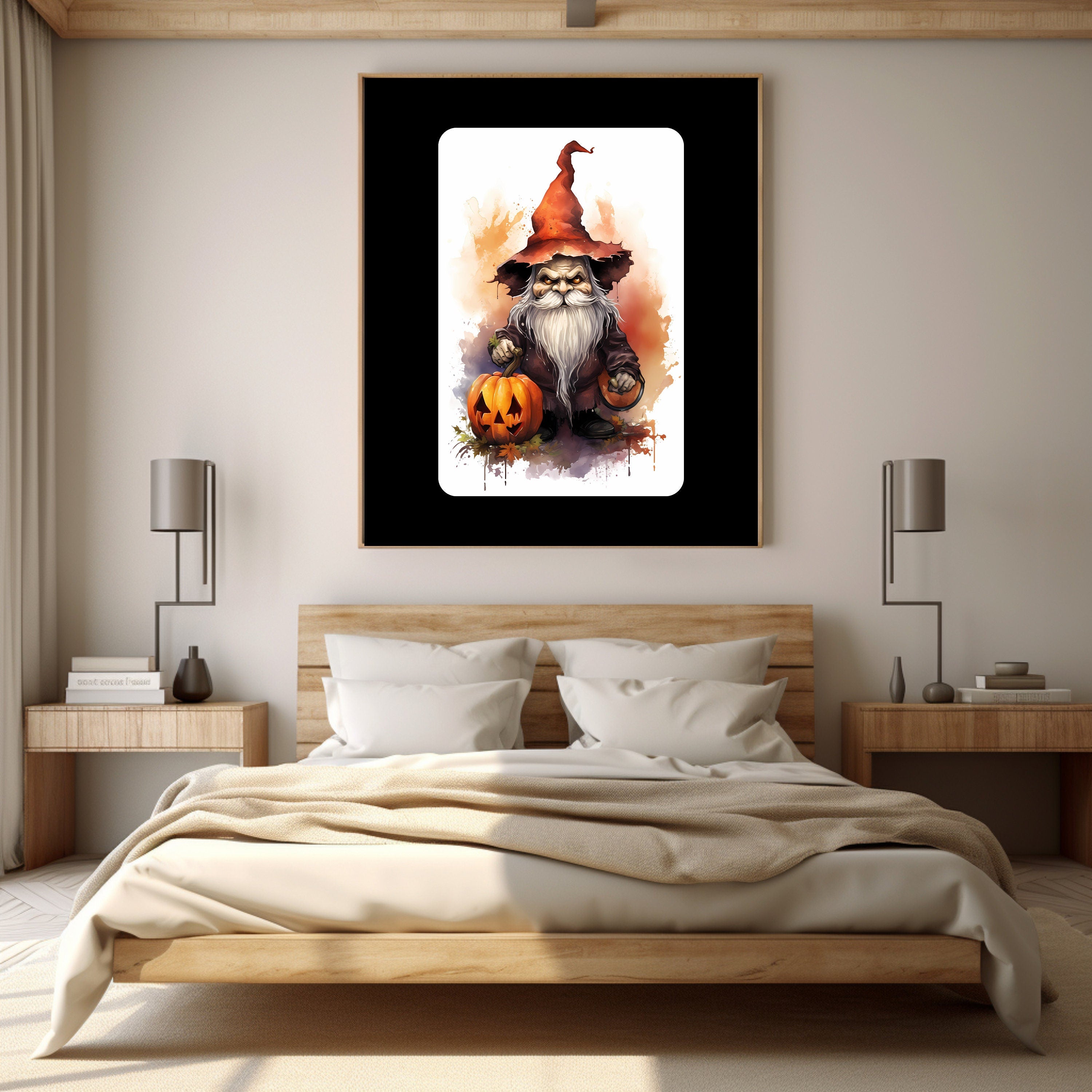Halloween Gnome Digital Download Instant Printable Affordable Wall Art Home Decor 1507809