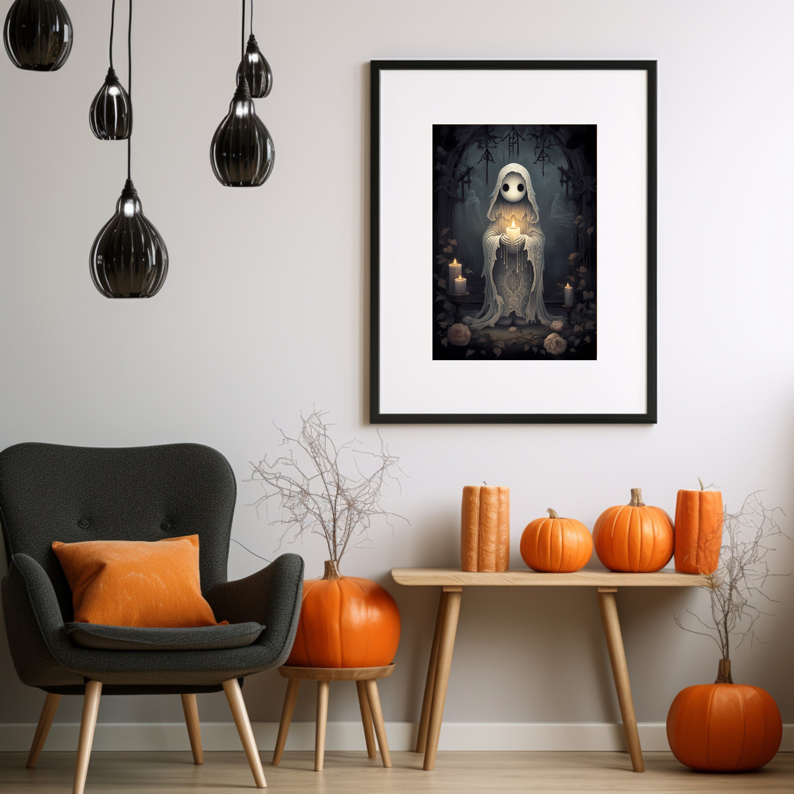 Halloween Ghost Digital Download Instant Printable Affordable Halloween Themed Wall Art Home Decor 1507760