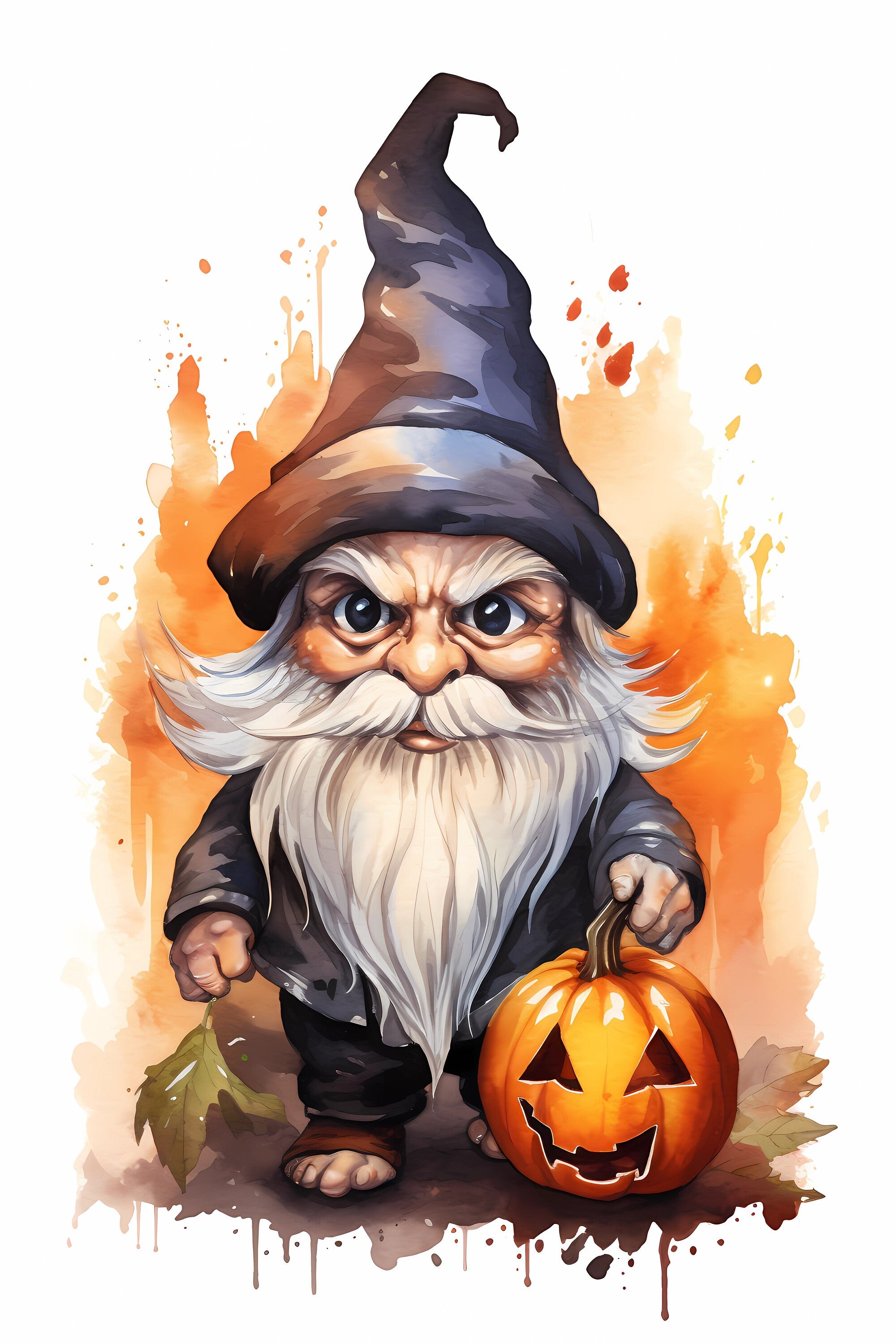 Halloween Gnome Digital Download Instant Printable Affordable Halloween Themed Wall Art Home Decor 1507811