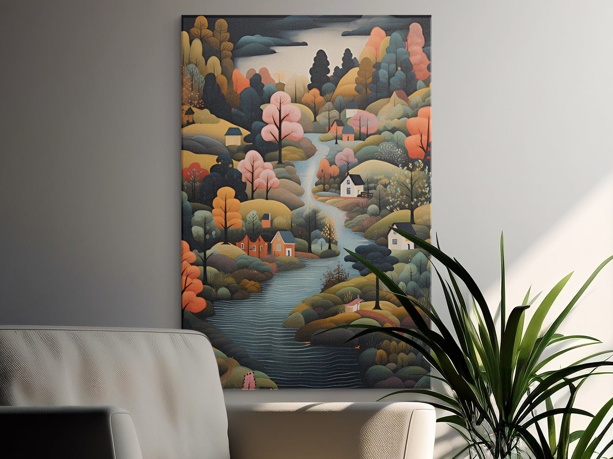 Digital Download Printable Art Scandinavian Folk Art 286 Wall Artwork Affordable Artwork Wall Decor Modern Art Contemporary Artwork