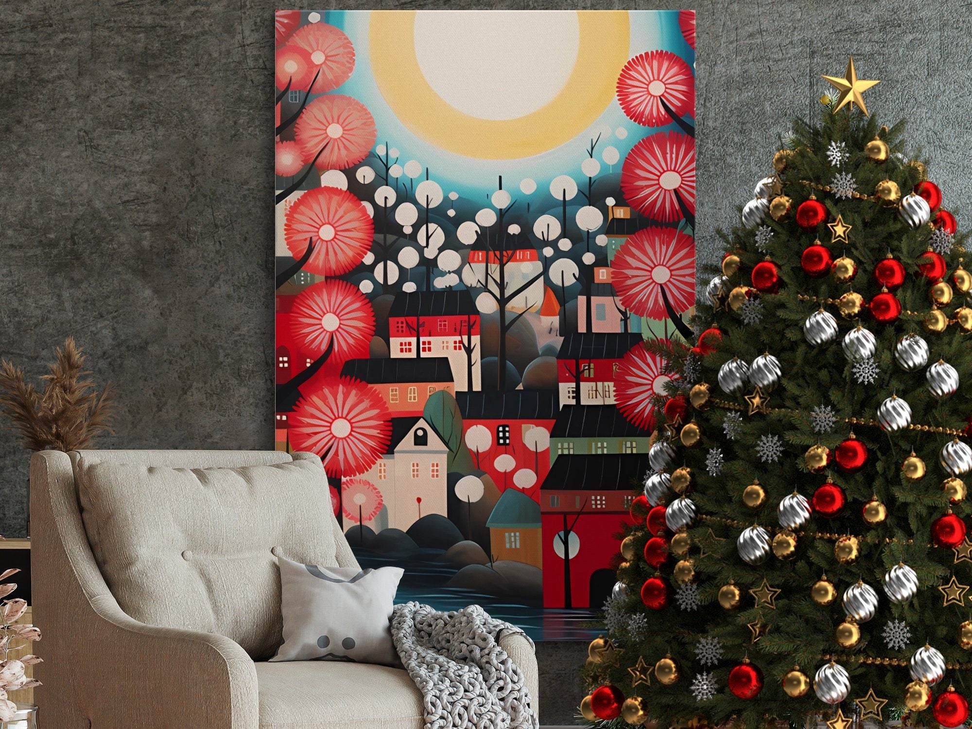 Digital Download Printable Art Scandinavian Folk Art 304 Wall Artwork Affordable Artwork Wall Decor Modern Art Contemporary Artwork