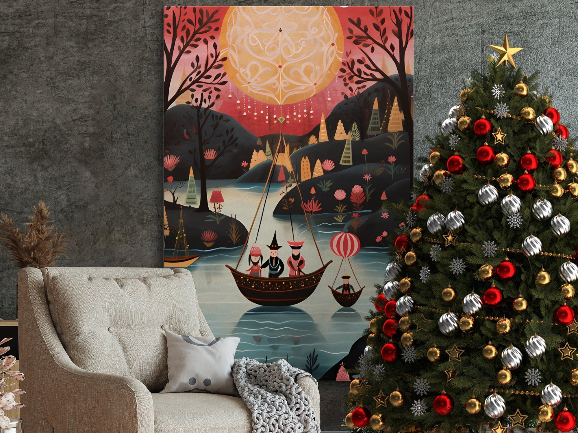 Digital Download Printable Art Scandinavian Folk Art 305 Wall Artwork Affordable Artwork Wall Decor Modern Art Contemporary Artwork