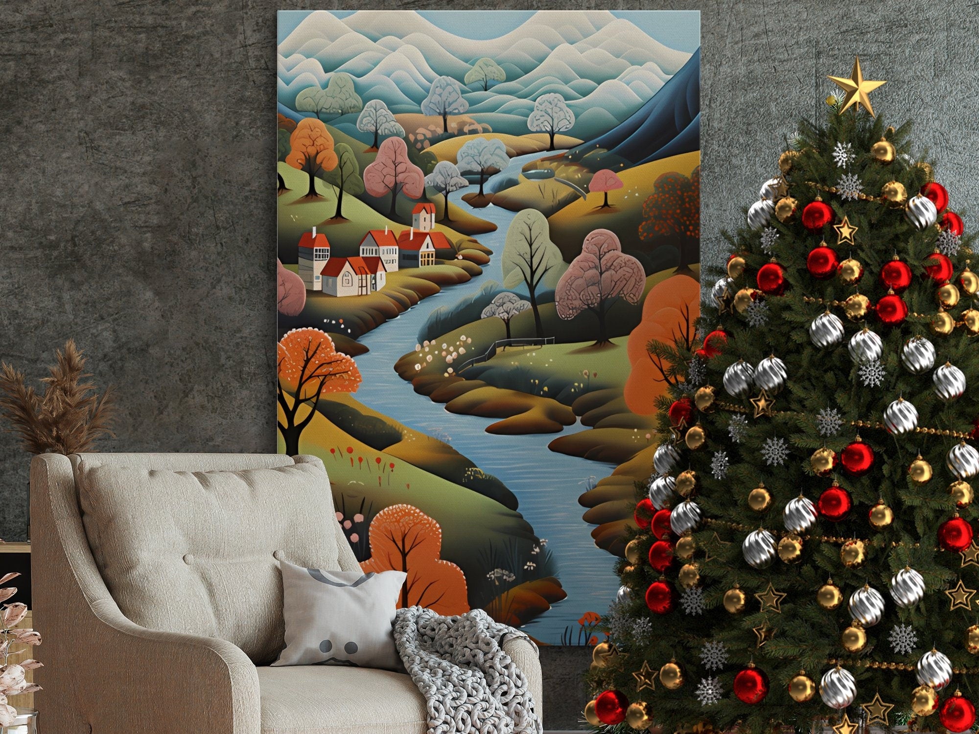 Digital Download Printable Art Scandinavian Folk Art 306 Wall Artwork Affordable Artwork Wall Decor Modern Art Contemporary Artwork