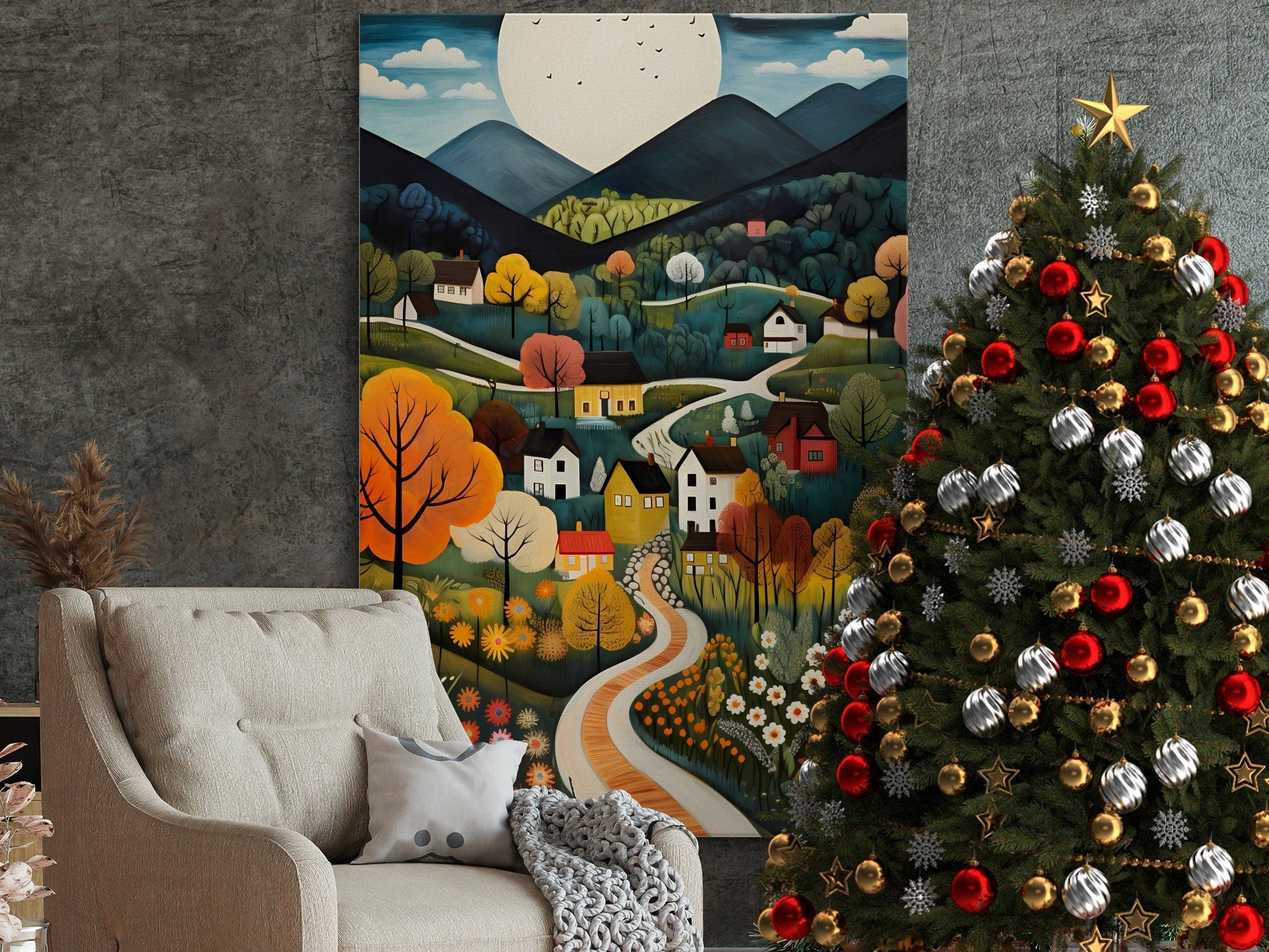 Digital Download Printable Art Scandinavian Folk Art 288 Wall Artwork Affordable Artwork Wall Decor Modern Art Contemporary Artwork