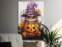 Halloween Owl Pumpkin Witch Hat Digital Download Instant Affordable Printable Halloween Themed Wall Art Home Decor 1507824