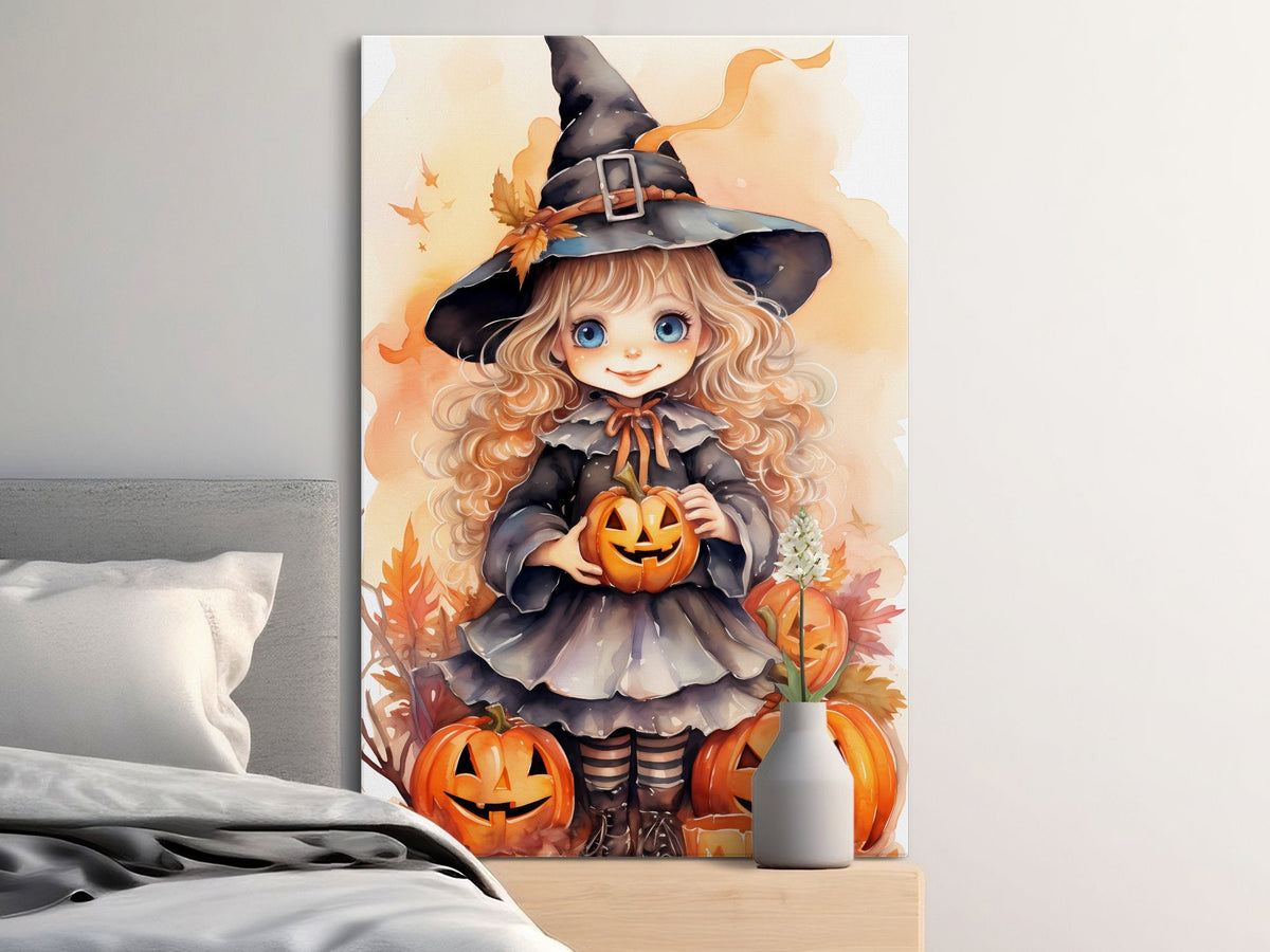 Cute Trainee Witch Digital Instant Printable Halloween Themed Wall Art Home Decor 1507804