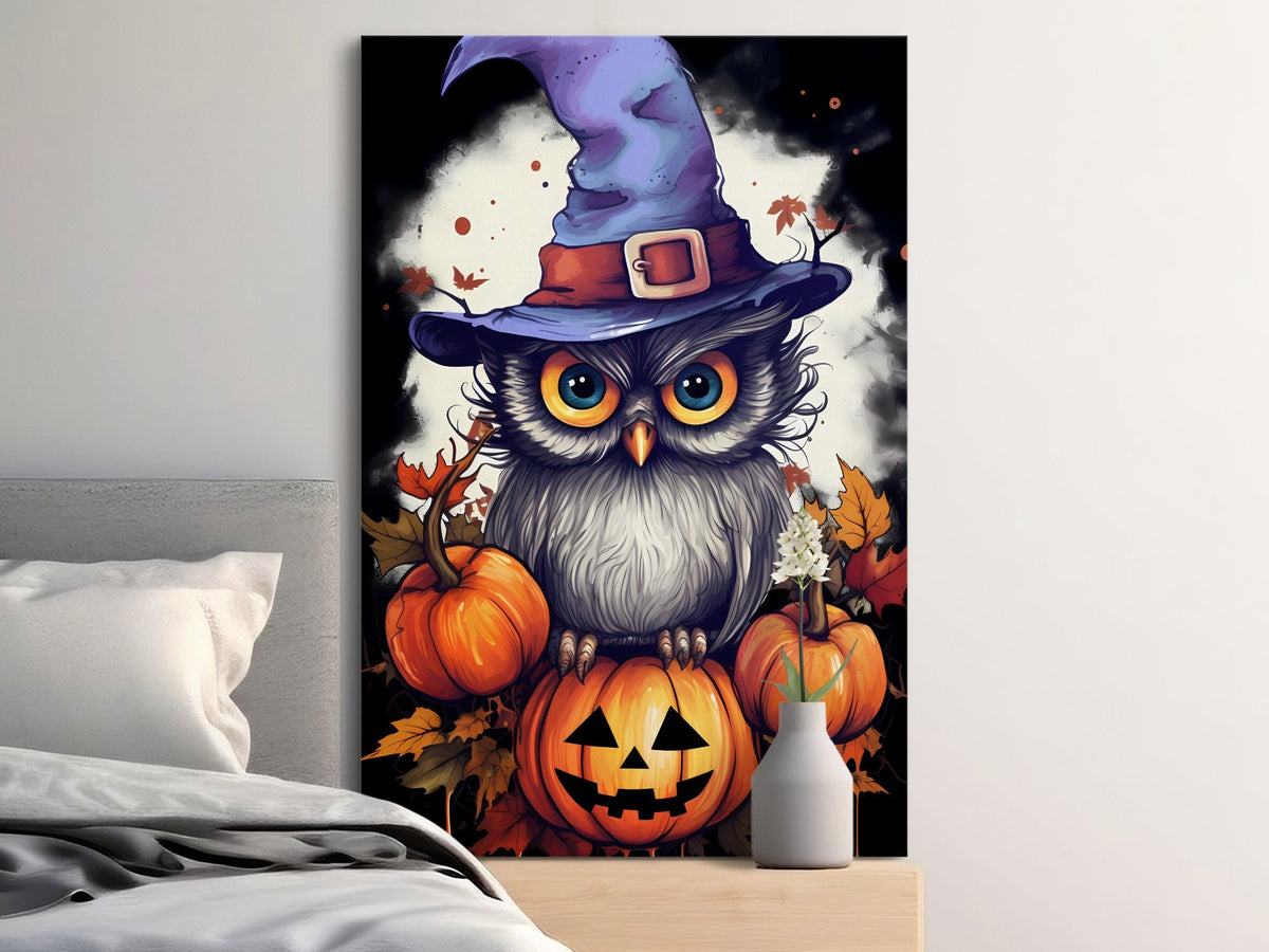Halloween Owl Digital Download Instant Affordable Printable Halloween Themed Wall Art Home Decor 1507815