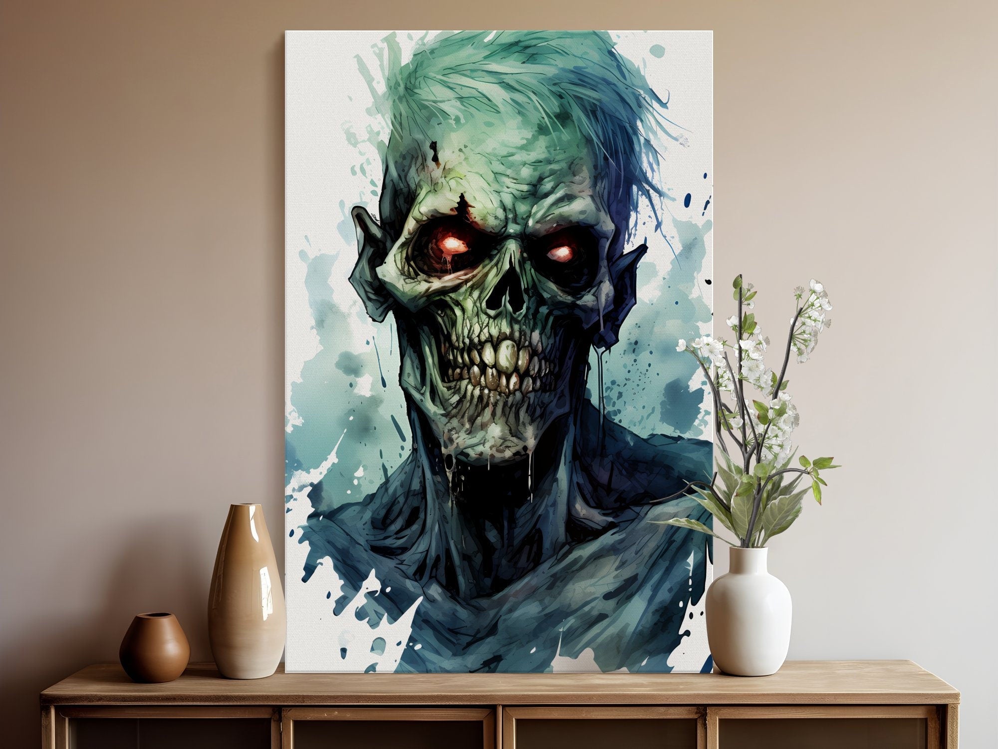 Halloween Zombie Digital Download Instant Printable Wall Art Home Decor 1507788