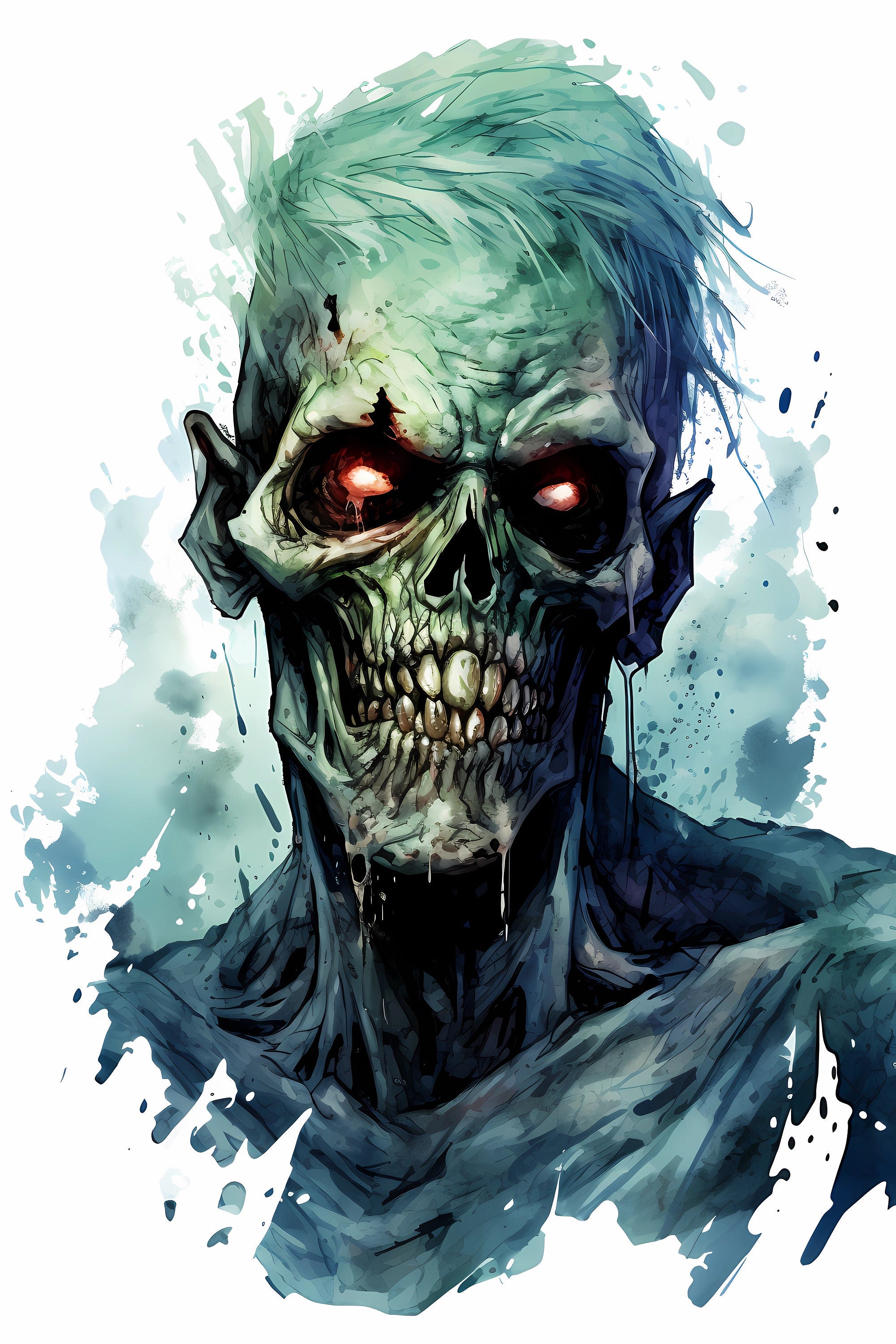 Halloween Zombie Digital Download Instant Printable Wall Art Home Decor 1507788