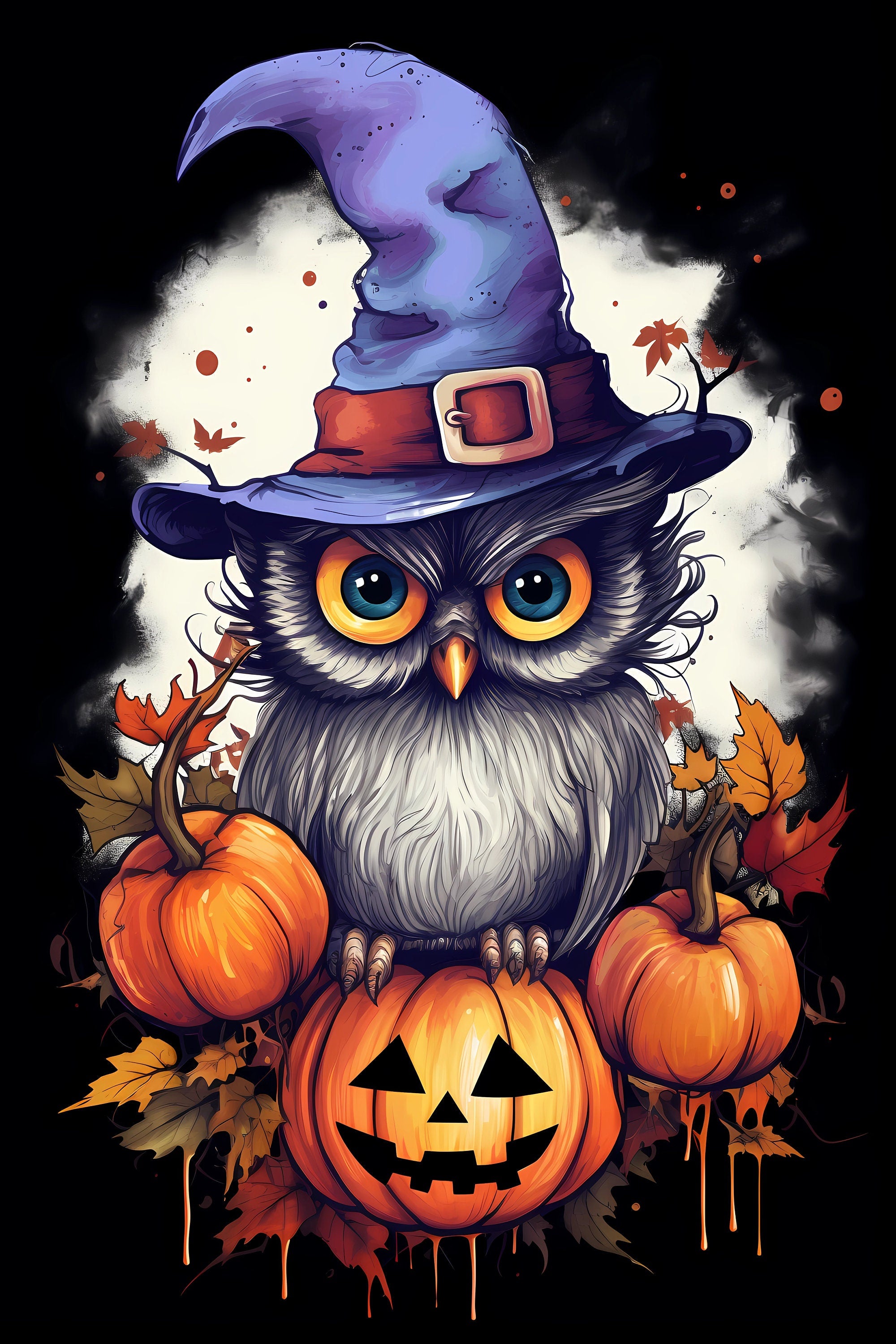 Halloween Owl Digital Download Instant Affordable Printable Halloween Themed Wall Art Home Decor 1507815
