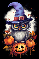 Halloween Owl Digital Download Instant Affordable Printable Halloween Themed Wall Art Home Decor 1507815