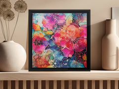 Digital Download Printable Affordable Wall Artwork Beautiful Fantasy Floral Watercolour Alcohol Ink Botanical Prints Modern Boho Wall Decor