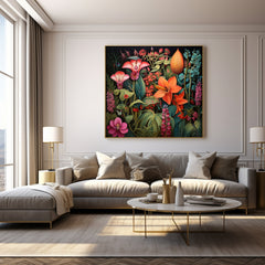 Digital Download Printable Affordable Wall Artwork Beautiful Female Woman with Exotic Floral Botanical Prints Modern Art Boho Wall Decor
