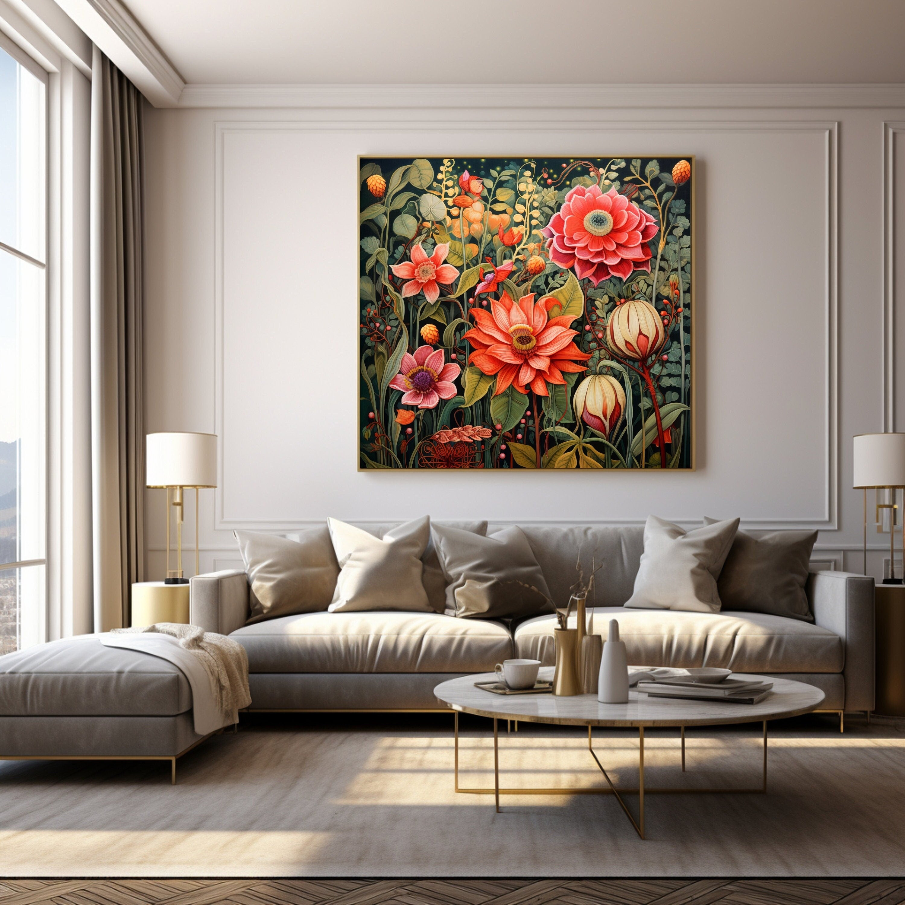 Digital Download Printable Affordable Wall Artwork Beautiful Exotic Fantasy Floral Botanical Prints Modern Art Boho Wall Decor