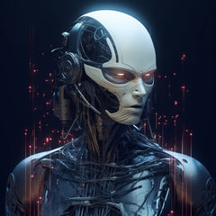 Instant Digital Download Printable Affordable Artwork Cyborg Robot Cyberpunk Science Fiction Sci-fi Futuristic Android Fantasy Print Poster