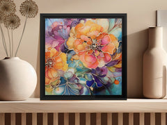 Digital Download Printable Affordable Wall Artwork Beautiful Fantasy Watercolour Alcohol Ink Floral Botanical Prints Modern Boho Wall Decor