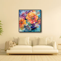 Digital Download Printable Affordable Wall Artwork Beautiful Fantasy Watercolour Alcohol Ink Floral Botanical Prints Modern Boho Wall Decor