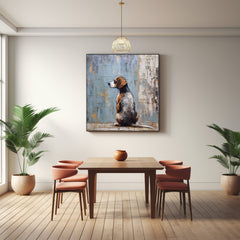 Digital Download Printable Affordable Wall Artwork Beagle Dog Lover Pet Owner Oil Painting Impasto Wall Decor