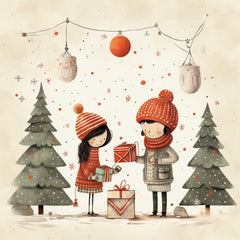 Kids Wall Art Christmas Theme Bundle Of Eight Digital Download Printable Illustration Style Fantasy Whimsical Affordable Art For Children