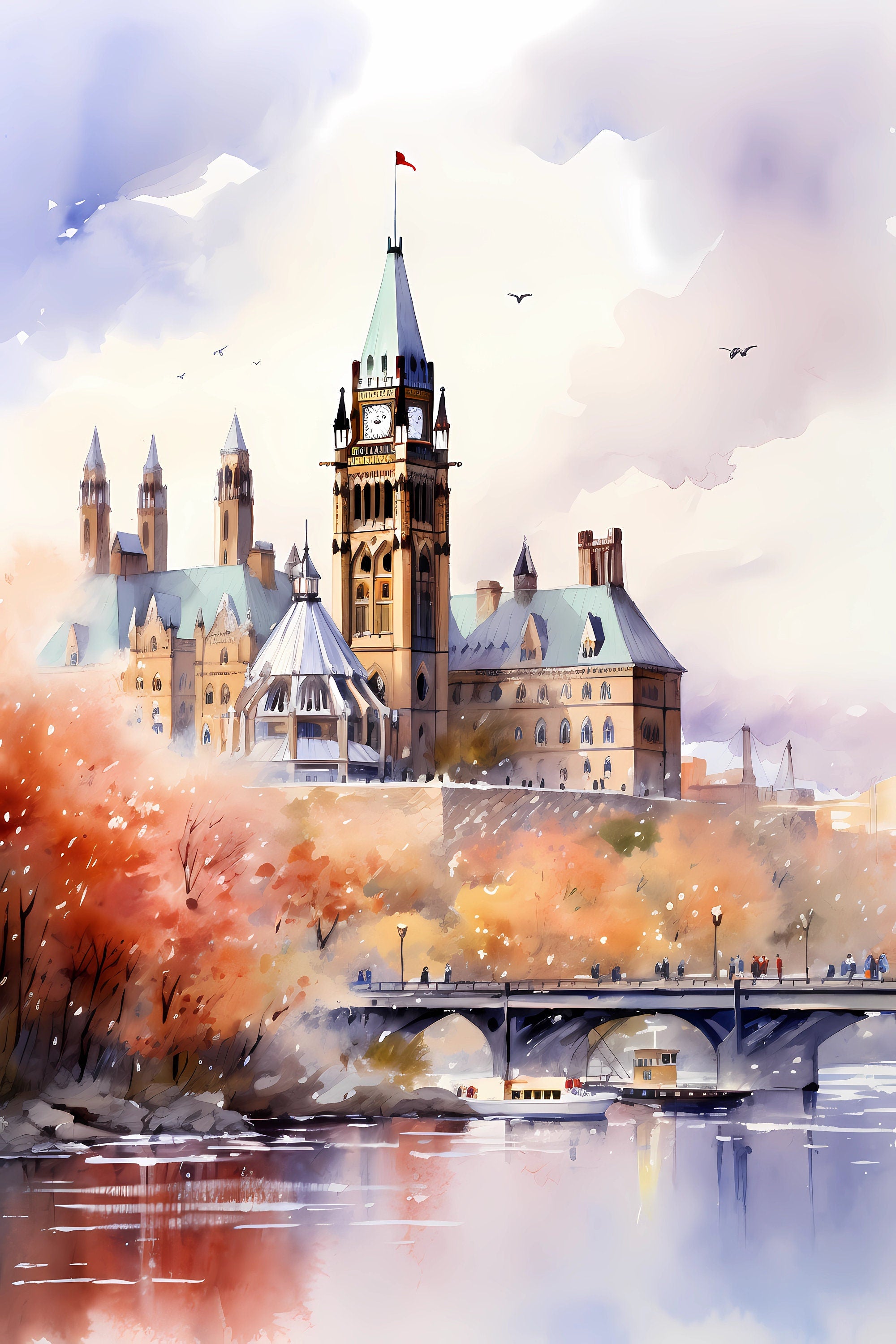 Watercolour NINE World Capital Cities Wall Art Instant Digital Download Printable Wall Decor Affordable Wall Print Travel Poster Bundle