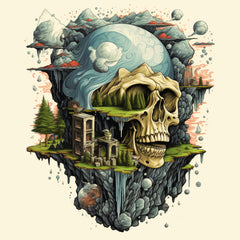 TEN Skull Urban Landscape Unique Artwork Wall Decor Instant Digital Download Printable Affordable Art Prints Gothic