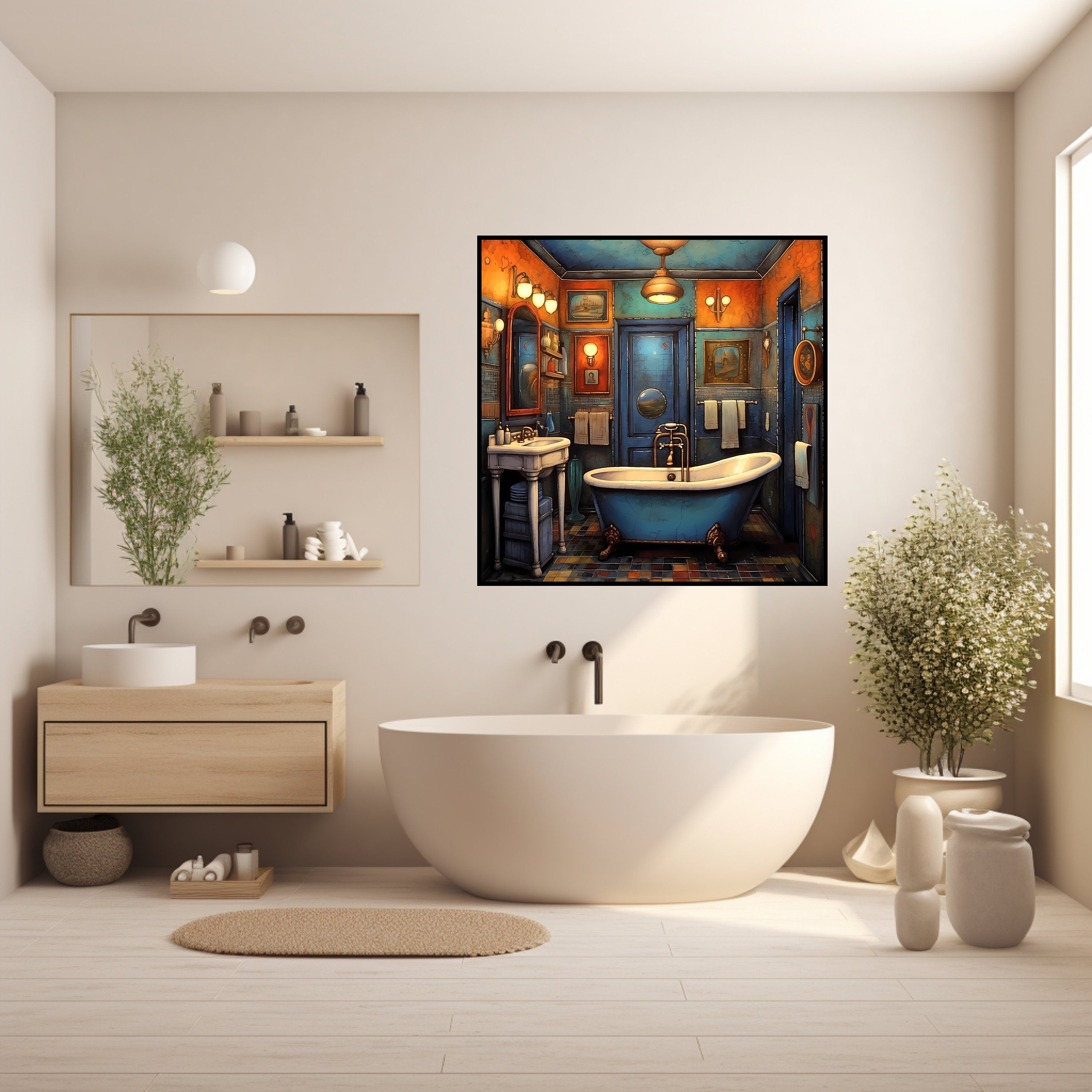 EIGHT Bathroom Wall Decor Instant Digital Download Humourous Funny Affordable Square Art For Bathroom Restroom Powder Room Toilet Shower