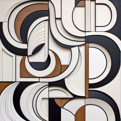 TEN Abstract Artwork Wall Decor Black White Beige Instant Printable Digital Download Affordable Sqare Art Home Decor Curves Swearl Design