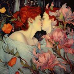 SIX prints Victorian Female Love Wall Art Valentine's Valentin Home Decor Instant Printable Digital Download Expressionist Impressionist
